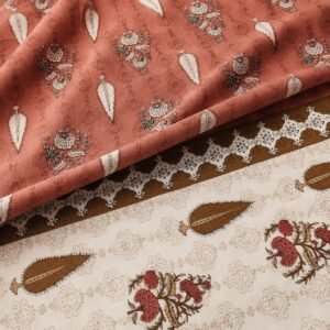 VASTRA Heritage Terracotta 100% Pure Cotton King Size Bedsheet with 2 Pillow Covers | Soft, Breathable & Premium Bedding Set (108 × 108 Inches) thumbnail
