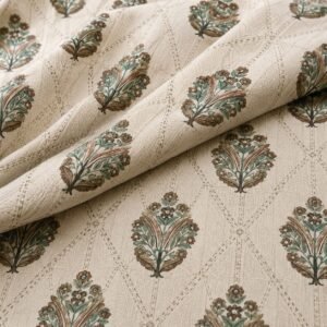 VASTRA Botanical Meadow 100% Pure Cotton Double Bed Bedsheet with 2 Coordinated Pillow Covers | Premium Botanical Printed Bedding Set (90 × 100 Inches) thumbnail