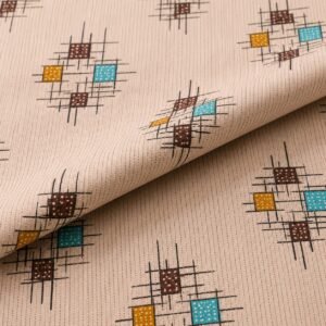 VASTRA Modern Abstract 100% Pure Cotton Double Bed Bedsheet with 2 Pillow Covers | Premium Geometric Printed Bedding Set (90 × 100 Inches) thumbnail