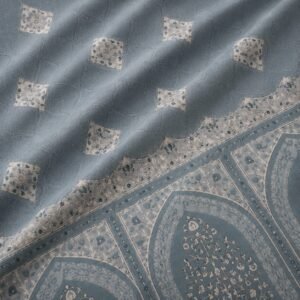 VASTRA Blue Majesty 100% Pure Cotton King Size Bedsheet with 2 Pillow Covers | Premium Blue Printed Bedding Set (108 × 108 Inches) thumbnail