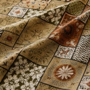 VASTRA Rajwadi Mosaic 100% Pure Cotton Double Bed Bedsheet with 2 Pillow Covers | Premium Mosaic Printed Bedding Set (90 × 100 Inches) thumbnail