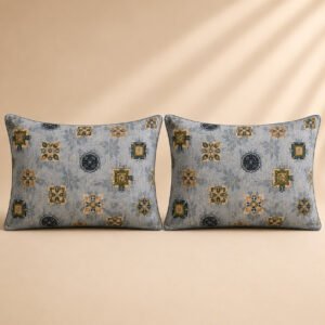 VASTRA Azure Haven 100% Pure Cotton Double Bed Bedsheet with 2 Pillow Covers | Premium Blue Printed Bedding Set (90 × 100 Inches) thumbnail